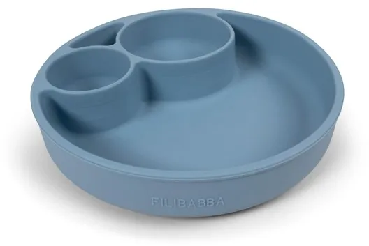 Filibabba silikonilautanen jaettu - Powder Blue