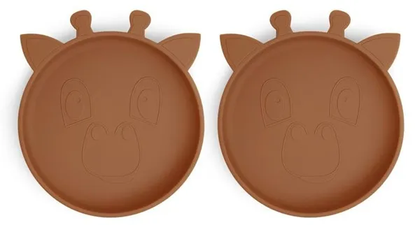 Nuuroo Akila silikonilautanen 2 kpl pakkaus - Caramel Café