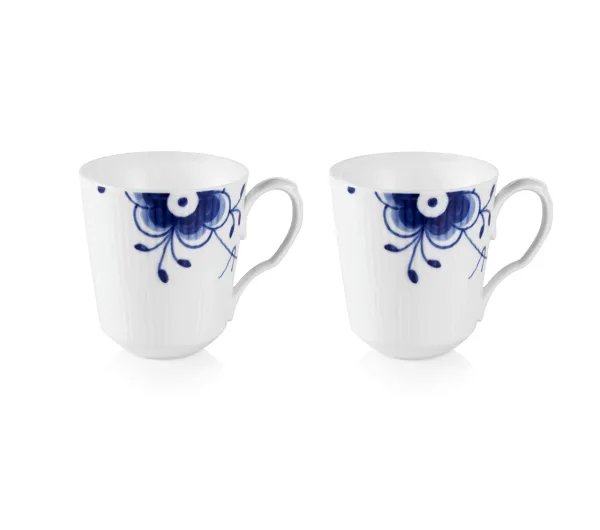 Royal Copenhagen Sininen Mega Ribbed muki 37 cl - 2 kpl