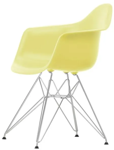 Vitra Eames Plastic DAR ruokapöydän tuoli RE Sitruuna/Kromi